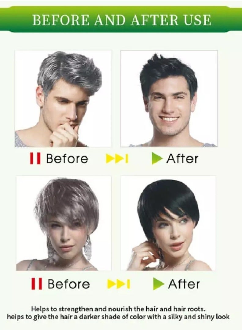 Dexe 420ml Argan Speedy Hair Color Shampoo 100% Grey and White Hair Coverage Long Lasting Deeply Nourishing and Anti Hair Fall Hair Color Shampoo Argan Hair Dry Color Shampoo Natural Black - Image 3