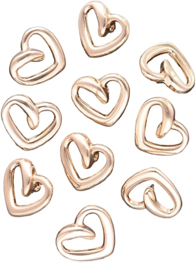 قلب شانك خياطة الأزرار 20 قطعة 13 مم أزرار معدنية زخرفية JRBG228 1 - Image 1