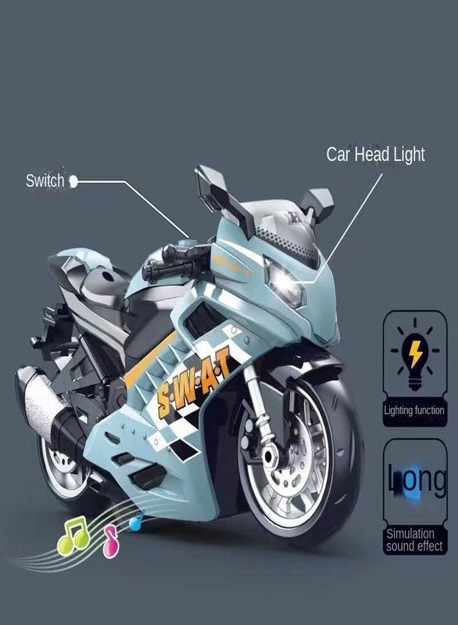 TONIRY Police Motorcycle Toy - Pull Back Motorcycle Toys, Tiny Gift with Music Lighting, Latte Motorcycles Toy for Kids Boys Age 3-8 Year Old [Multicolor] (Sport Bike-RED) - Image 4