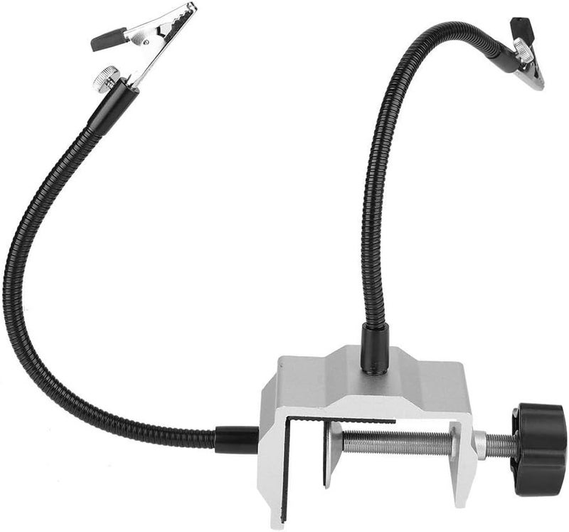 klarako Universal Metal Arm Electric Iron Holder Solder Station Clamp Flexible Arms Helping Hands Metal Base Tool for Diy Soldering - Image 1