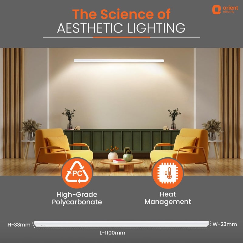 Orient Electric 25 واط ضوء LED باتن جريس دليت | 2500 لومن إضاءة ساطعة | ضوء LED للمنزل | تصميم أنيق وعصري | هيكل بولي كربونات غير قابل للكسر | 6500 كلفن، أبيض بارد | عبوة من 1 - Image 5