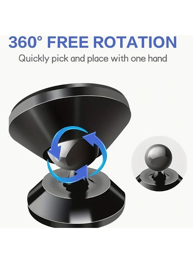 Black Universal Strong Magnetic Car Phone Holder with Suction Cup Mount - Image 4