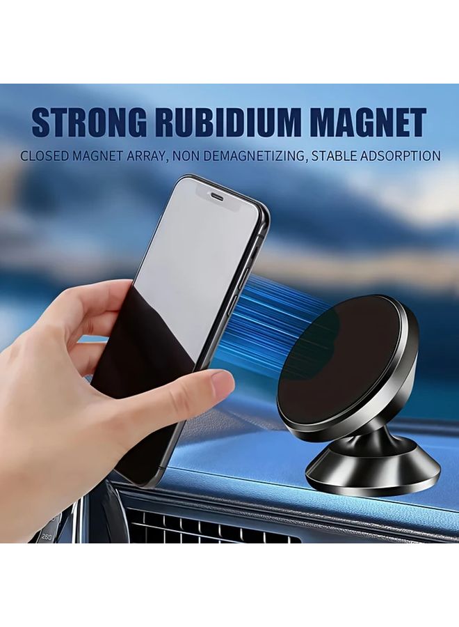 Black Universal Strong Magnetic Car Phone Holder with Suction Cup Mount - Image 2