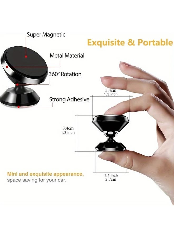 Black Universal Strong Magnetic Car Phone Holder with Suction Cup Mount - Image 5
