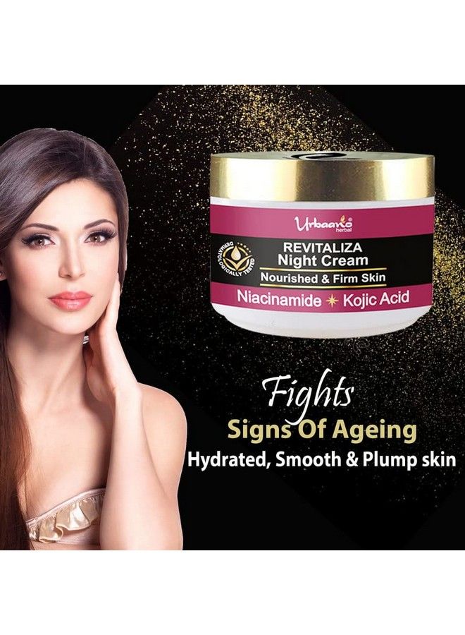 Urbaano herbal Revitaliza Night Face Cream For Wrinkles & Fine Lines With Kojic Acid Niacinamide & Bakuchiol For Women & Men 50Gm - Image 5