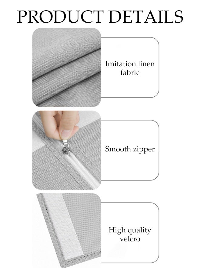 DUNISO 2PCS Foldable Bed Sheet Organizers and Storage，Foldable Sheet Organizer for Linen Closet, Sheets Set Folder Keeper with Clear Window，Bedding Folder Storage Box Container for Bedsheets, Duvet Covers, and Pillows (Gray) - Image 3