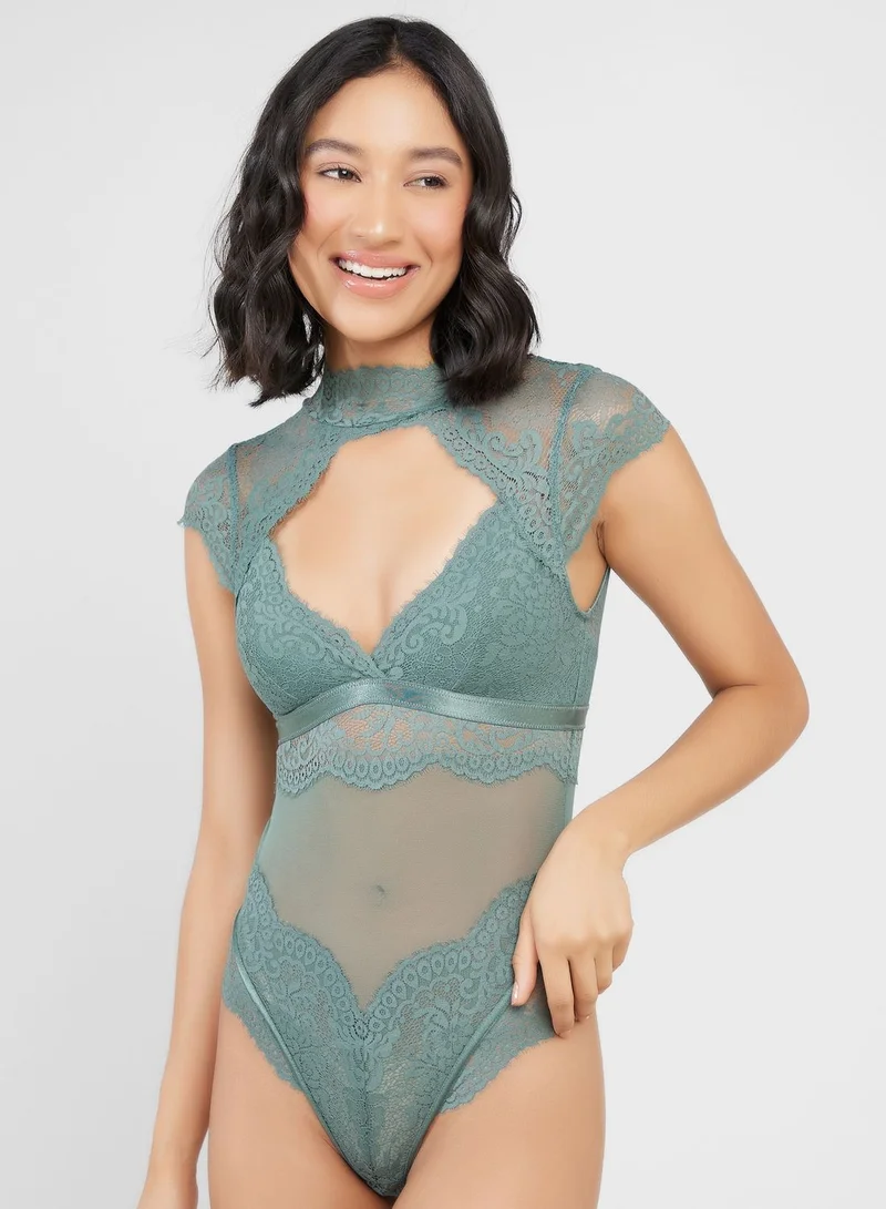 hunkemoller Lace Detail Bodysuit