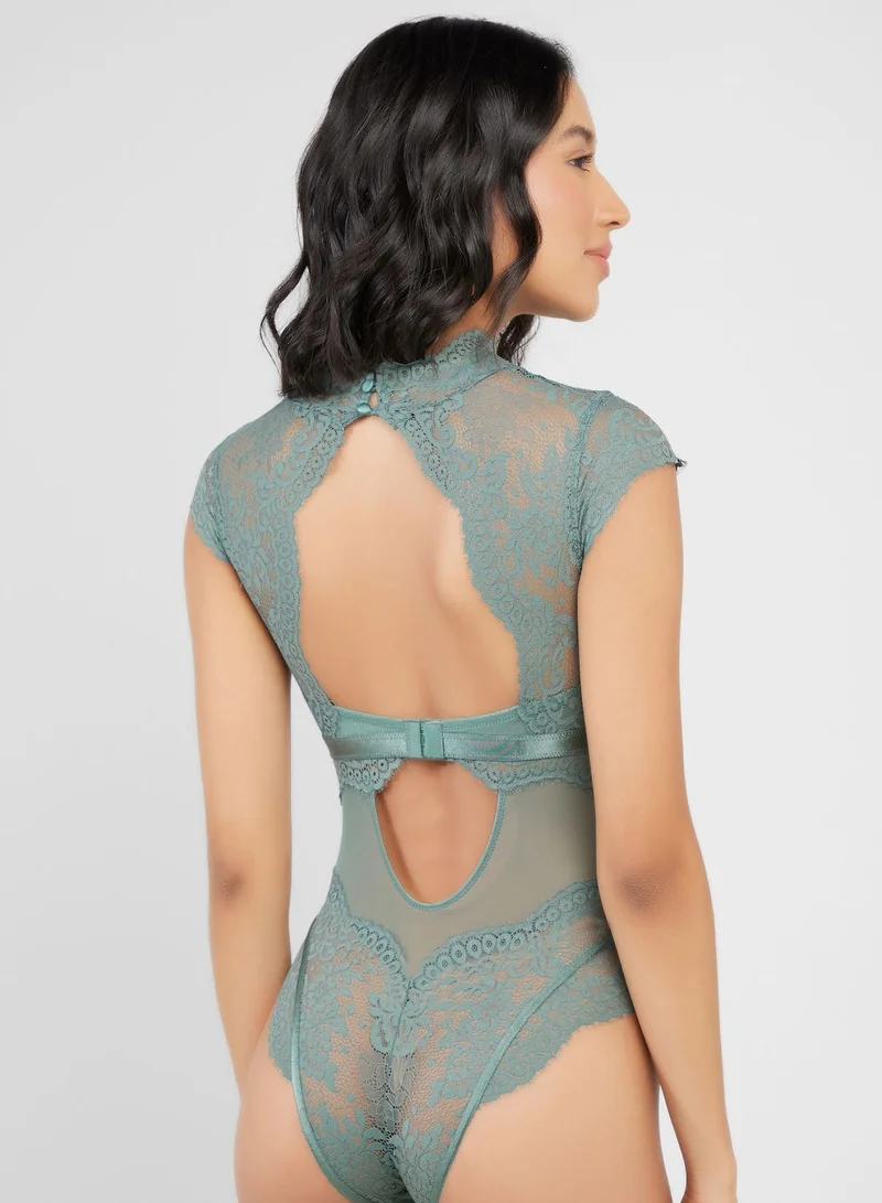 hunkemoller Lace Detail Bodysuit