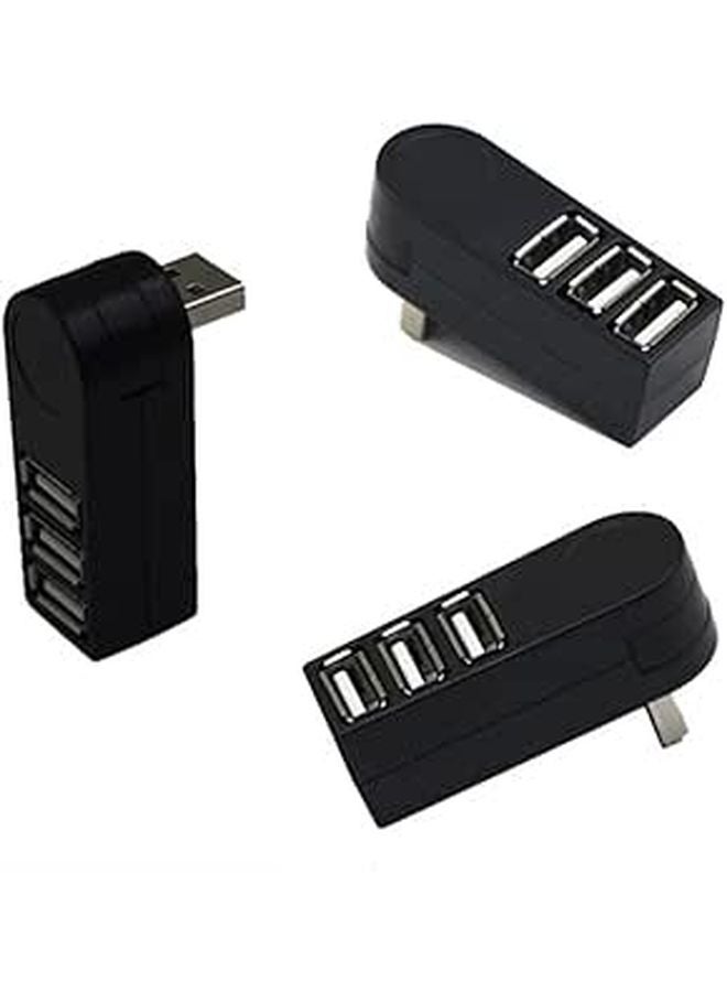 شاحن USB للسيارة مقسم 3 منافذ 2.0 محور دوار للكمبيوتر المحمول لا حاجة لتعريف - Image 1