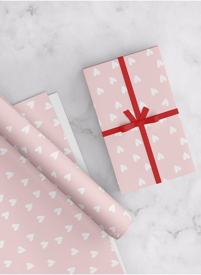 Share the Love - Hearts Wrapping Paper – Luxurious Premium Finish, 4 Sheets (50x70 cm) Ideal for Romantic Gift Wrapping - Image 1