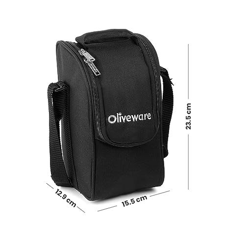 SOPL-OLIVEWARE Executive Lunch Box, 100% Leak Proof, 4 Stainless Steel Containers with BPA Free Lids (2x300ml & 2x600ml), Plastic Pickle Box (130ml), Steel Cutlery, Fabric Bag (Black) - Image 5