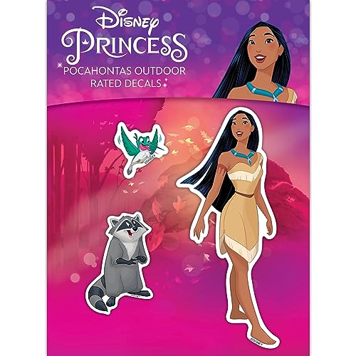 WALL PALZ Disney Princess Pocahontas Decals Set of 3 Vinyl Stickers for Car Water Bottle Laptop Skateboard Bike Helmet Pocahontas Meeko Flit - Image 1