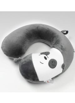 Miniso Neck Pillow We Bare Bears- Memory Foam U-shaped Pillow Gray