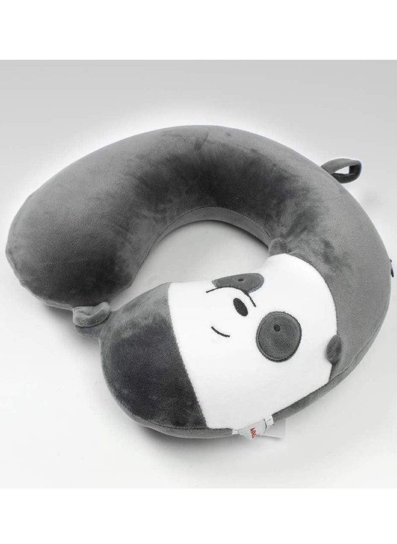 Miniso - Miniso Neck Pillow We Bare Bears- Memory Foam U-shaped Pillow Gray - Image 1