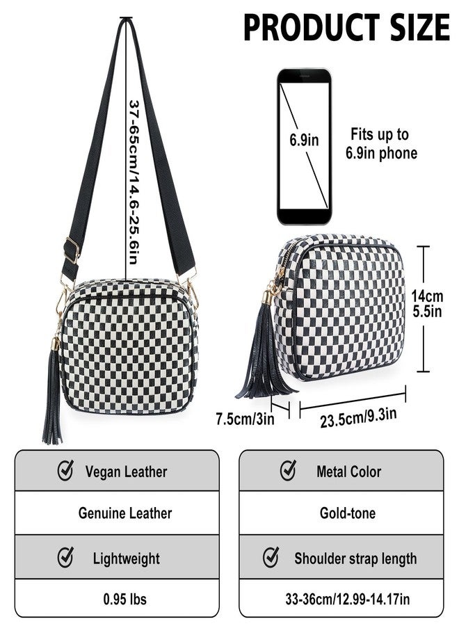Dealkion Woven Crossbody Bag Woven Purse Trendy Braided Weave Shoulder Camera Crossbody Bag Handbag for Women, Black - Image 4