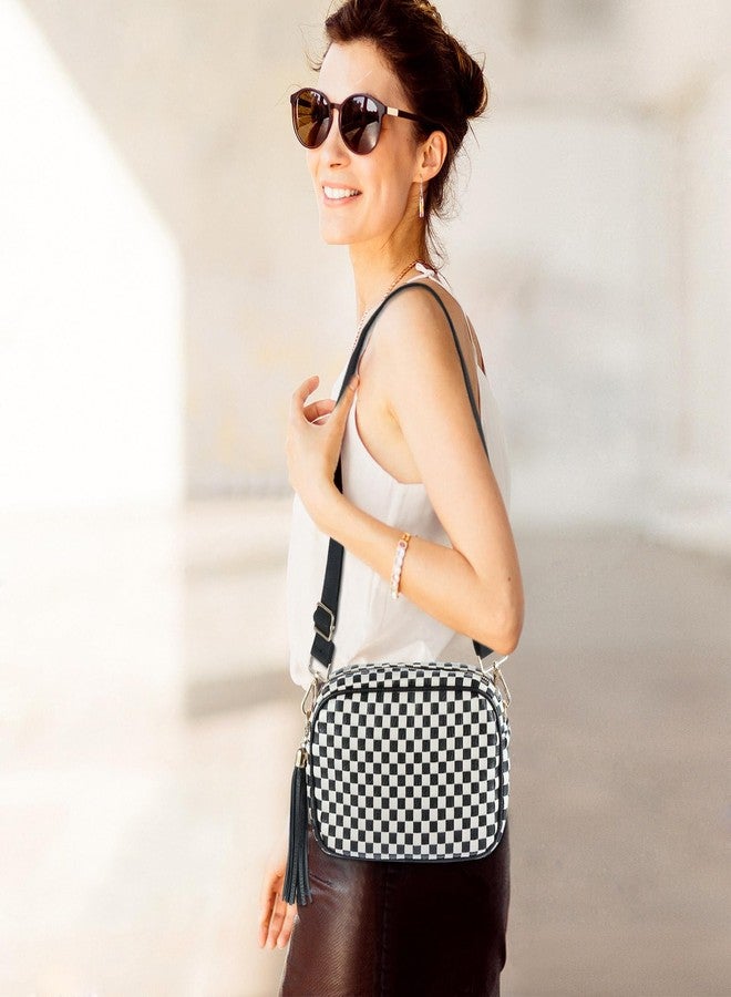 Dealkion Woven Crossbody Bag Woven Purse Trendy Braided Weave Shoulder Camera Crossbody Bag Handbag for Women, Black - Image 2