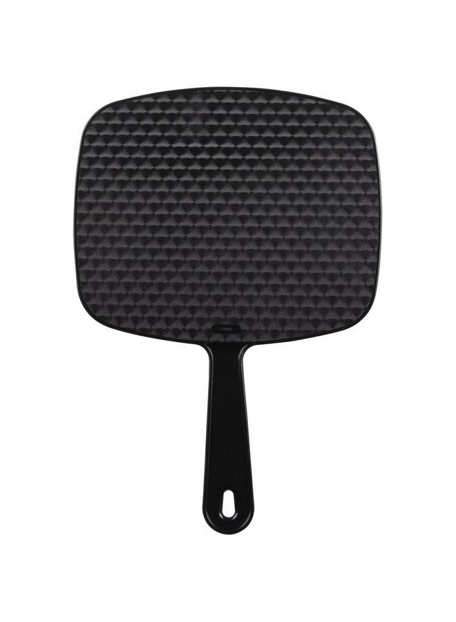 ForPro Professional Collection Premium Hand Mirror With Handle, 6.3" W X 9.6" L, Multi-Purpose Handheld Mirror With Distortion-Free Reflection, Black  - Image 2