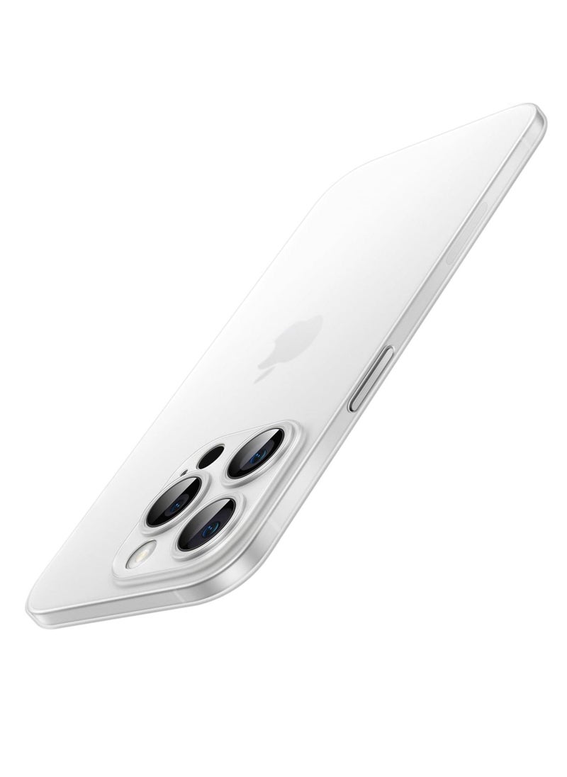 JAJEEK Ultra Slim (0.35mm Thin) Case for iPhone 14 Pro 6.1-Inch, Camera Lens Cover Full Protection, Lightweight Matte Finish PP Hard Minimalist Case, Supports Wireless Charging (Frosted Clear) - Image 1