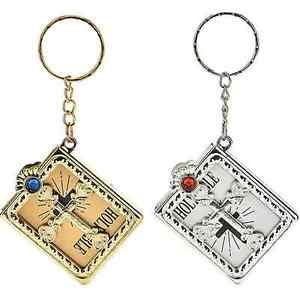 Krisah® 2 pcs Mini Holy Bible Key Chain with Golden & Silver Cover | Rubber - Image 3
