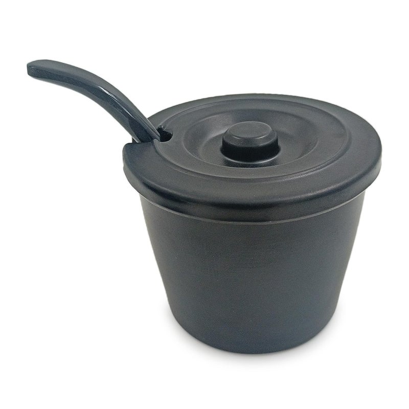 Superware SUPERWARE Food Grade Melamine Trio Sauce Set Black 10 pcs Dinnerware Tableware Stain Free Glazed Finish  - Image 2