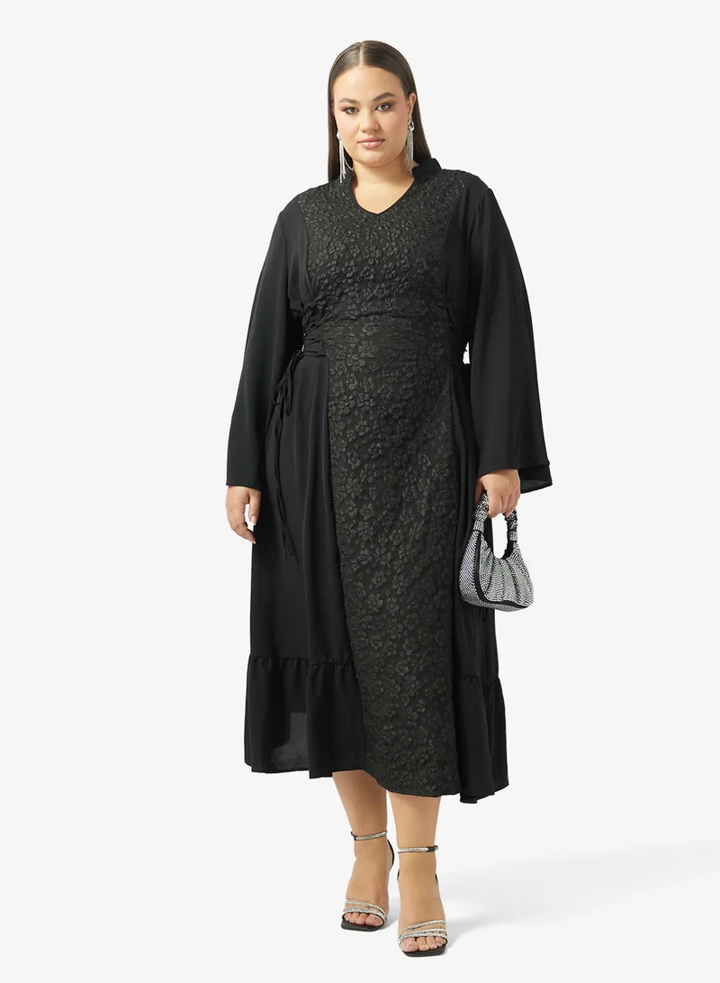 Khizana  Plus Size Printed A-line Dress for Women | Best Price UAE