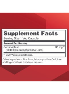 Protocol For Life Balance Protocol Serrapeptase - Digestive Enzyme Capsule - 60,000 Units Activity -Supports Respiratory Health* - Immune Support Supplements - 60 Veg Caps  - Image 2