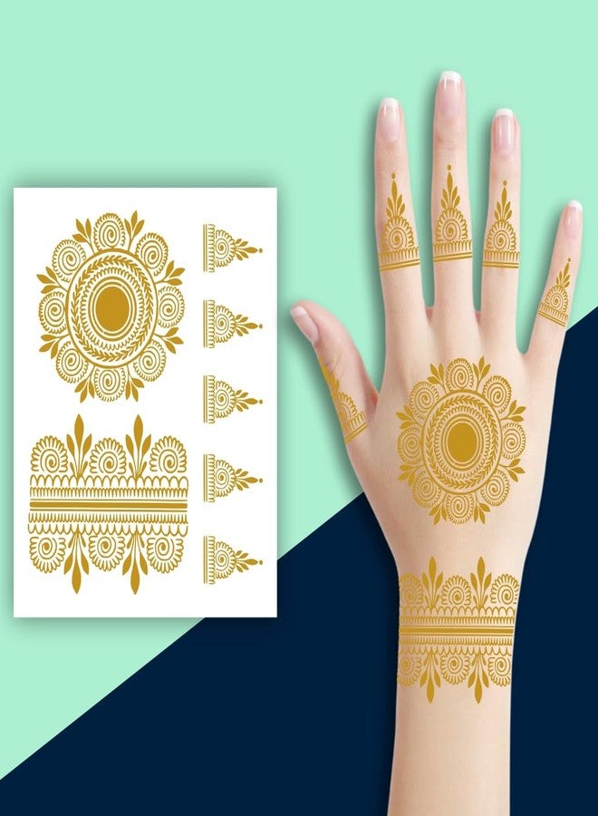 VANVATI Flower With Bracelet Mehndi Sticker For Girls & Women - Image 2