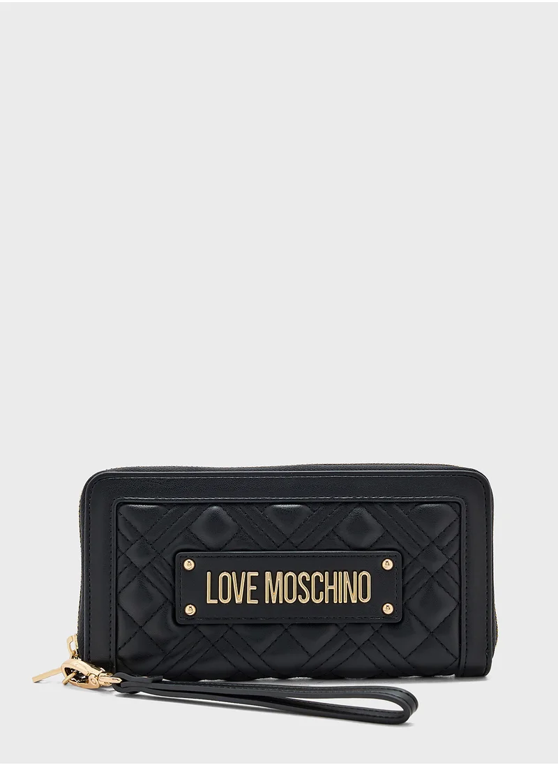 Love Moschino Logo Detailed Zip Over Purse