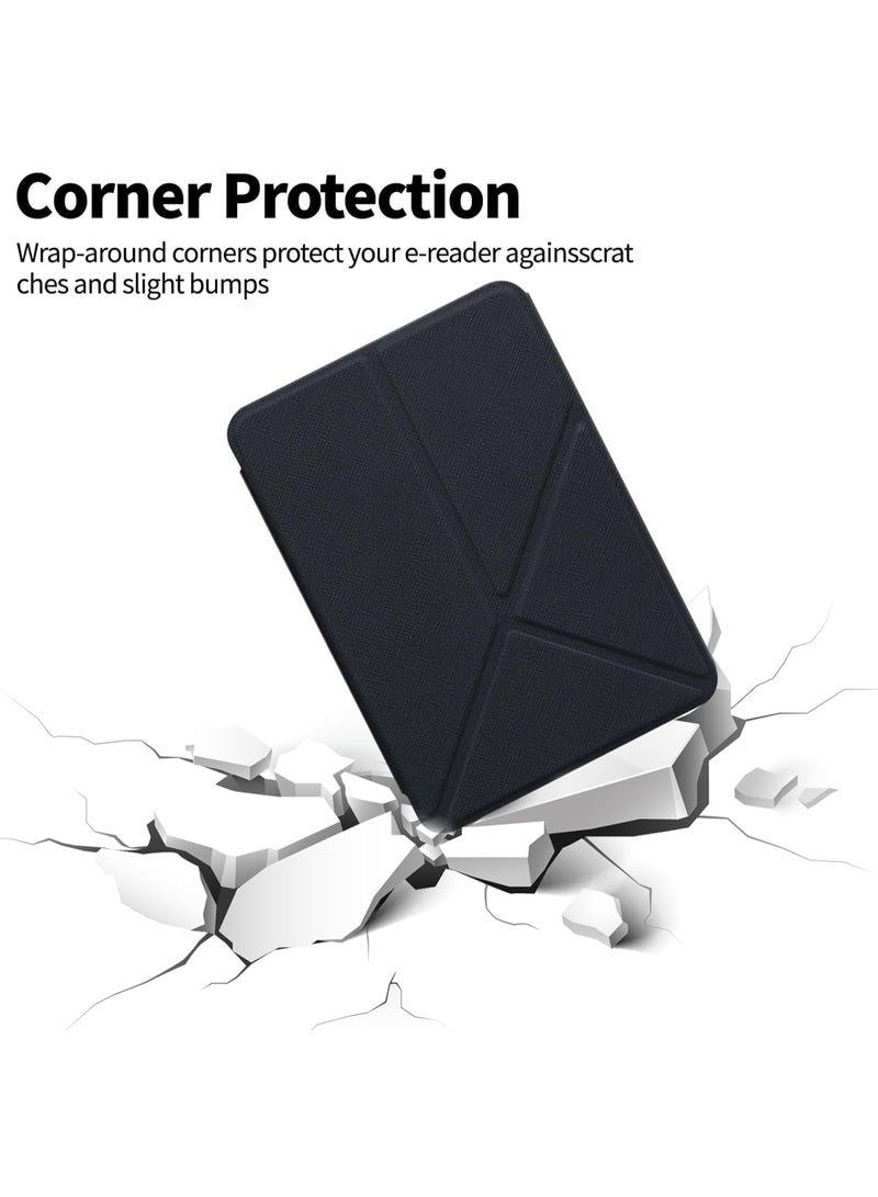 Compatible with 7-inch Kindle Paperwhite 12th Gen 2024 Case Cover Lightweight Shell Foldable Cover with Auto Wake/Sleep & Multi-Viewing Angles Protection Shell for Paperwhite e-Reader (Black) - Image 2