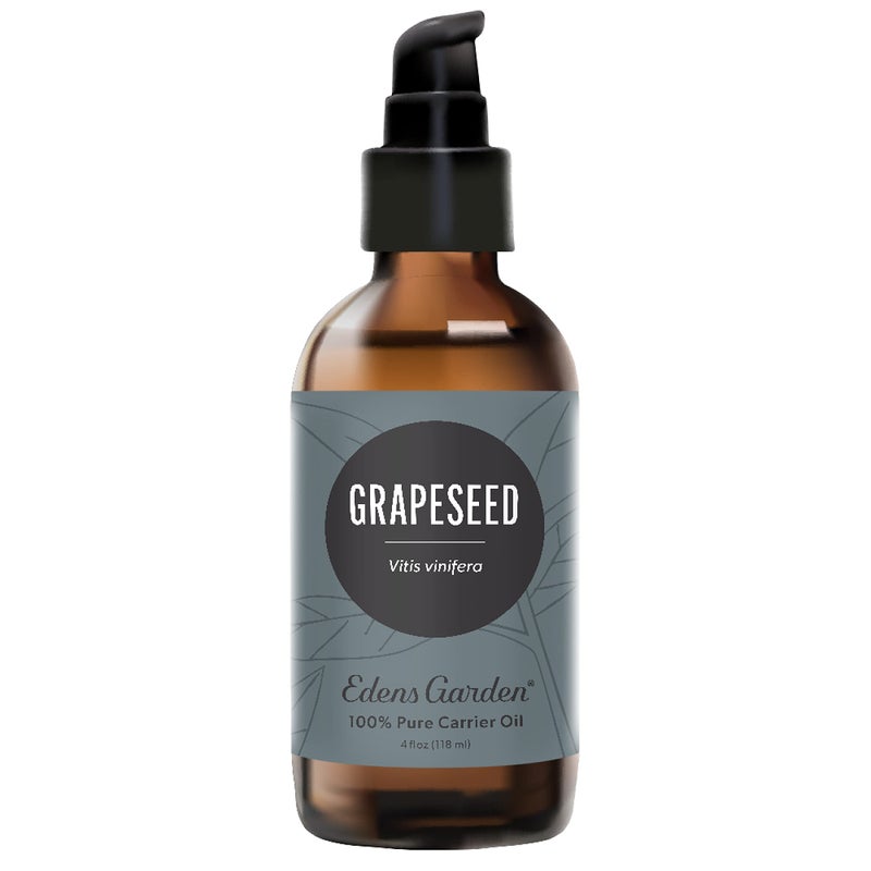 Edens Garden Grapeseed Carrier Oil 100 Pure Premium Cold Pressed Hexane Free Natural Moisturizer For Body Face Sensitive Skin Hair Nails Diluting Essential Oils Massage 118 ml 4 fl oz