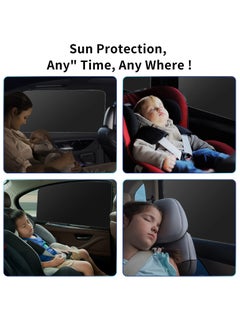 HaHaHai Car Side Window Sun Shade, 4 PCS Universal Magnetic Car Curtain with Blocks UV Rays, Reduce Damage from Direct Bright Sunlight and Heat, Universal Easy Fit Front Rear Seat  - Image 5