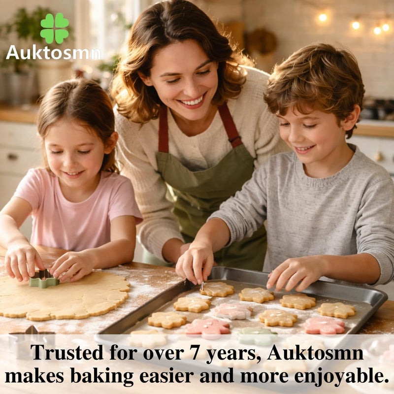 Auktosmn Football Cookie Cutter Set-6 Piece-4.5" 4.0" 3.5" 3.0" 2.5" 2"-Dishwasher Safe-Sports Cookie Cutters Bread and Fondant Baking Molds for Party - Image 2