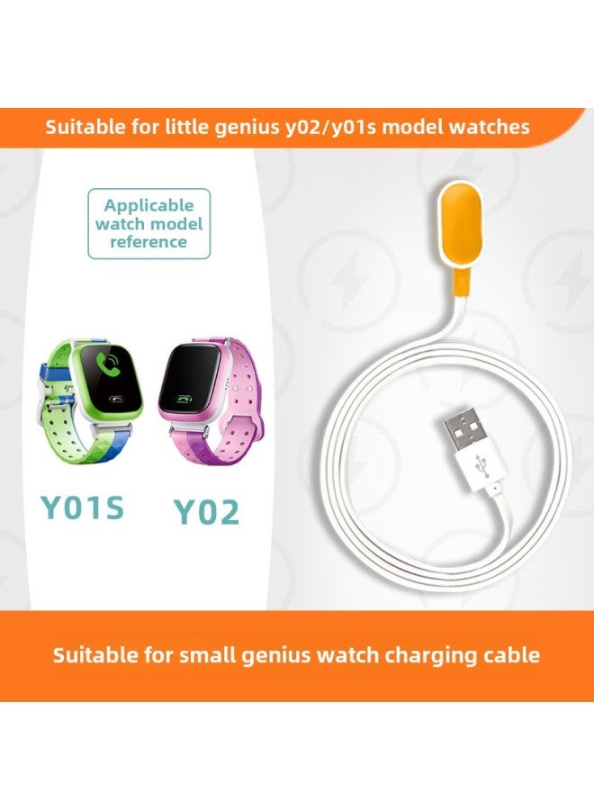 Suitable For Small Genius Phone Watch Charging Line Z6 Top I Peak Version Y01A Y03 Y05 Z1 Z1S Magnetic Attraction Type-Color:Orange White  - Image 1