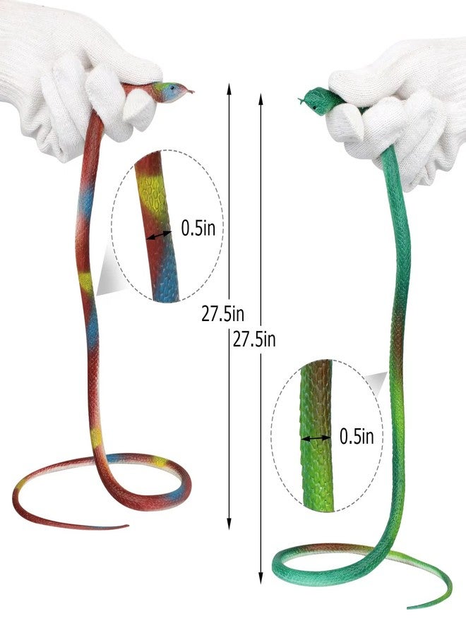 LXS Rubber Snakes to Keep Birds Away - 4 Pieces Realistic Fake Rubber Snake Toys for Garden Props to Scare Birds, Squirrels and Mice - Image 5