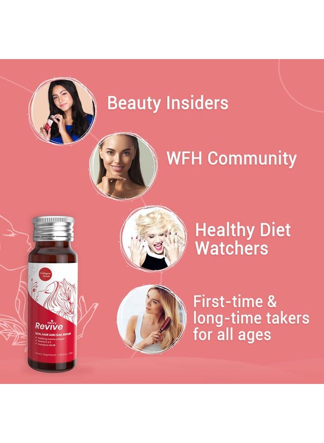 Heivy Liquid Collagen Supplement, Collagen Drink, Collagen Peptides, Hydrolyzed Marine Collagen,Glowing Hair Skin and Nails,10,000mg Marine Collagen,with Jasmine Extract Coenzyme Q10 Piperine, 1 Box - Image 4