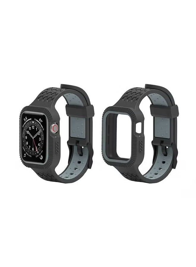 vesus Braided Case Replacement Band For Apple Watch Series 6/SE/5/4 Black Grey