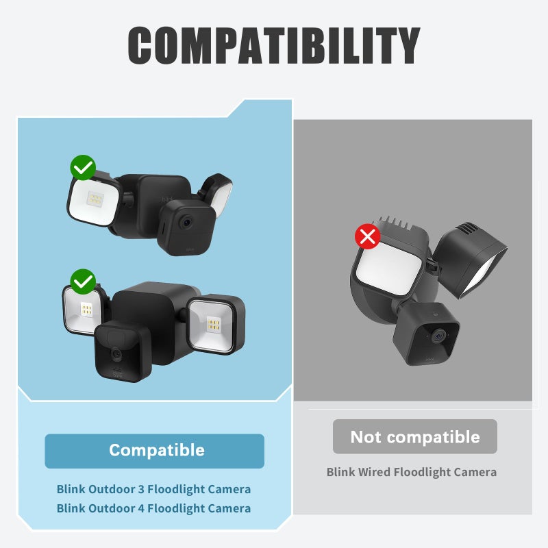 Aaeytby Wall Bracket for Blink Outdoor 4 Floodlight Camera/Blink Out Door 3 Floodlight Cam,Perfectly Replacing The Original Wall Plate, Fearless of Wind and Rain, Suitable for Outdoor Use - Image 2
