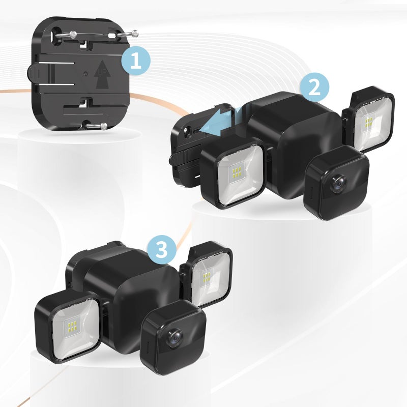 Aaeytby Wall Bracket for Blink Outdoor 4 Floodlight Camera/Blink Out Door 3 Floodlight Cam,Perfectly Replacing The Original Wall Plate, Fearless of Wind and Rain, Suitable for Outdoor Use - Image 4