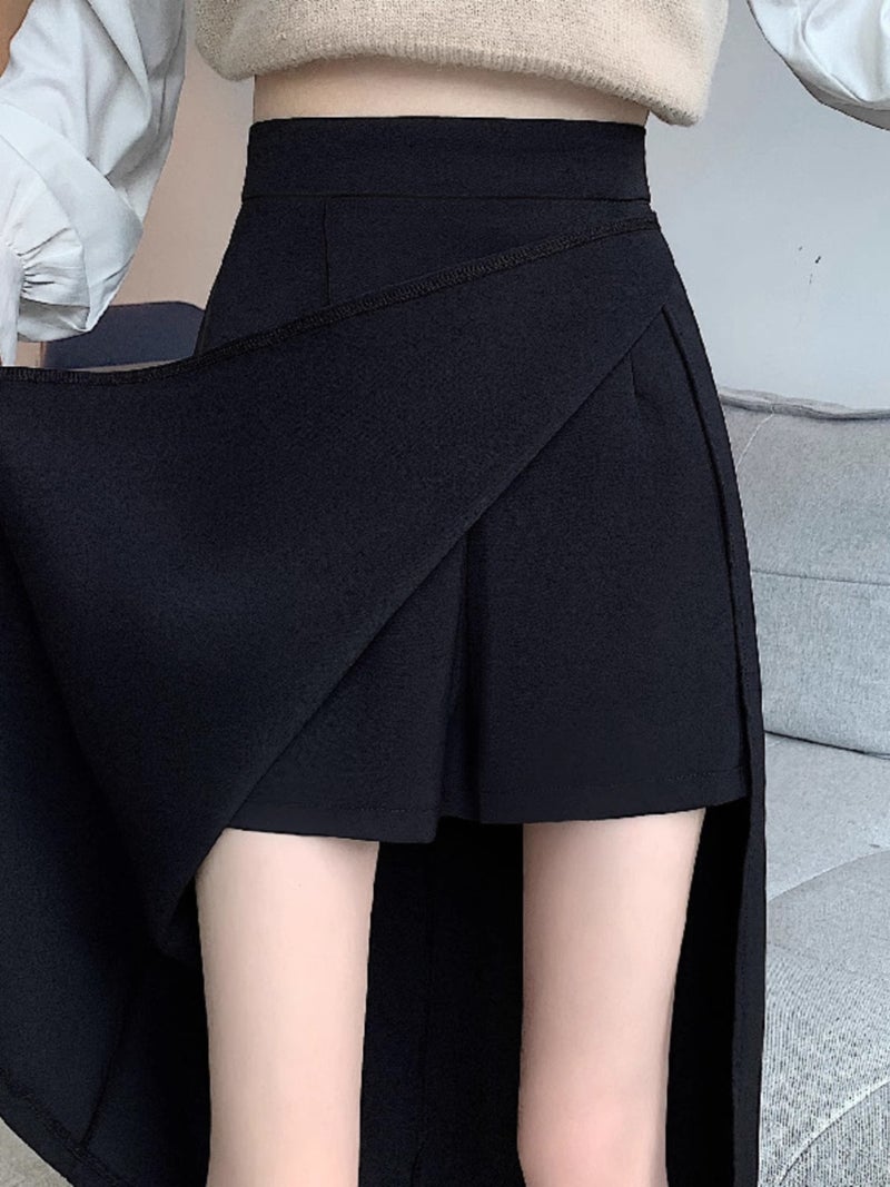 Design Sense Split Skirt Women'S High Waist Slimming Mid-Length One-Step Skirt For Small Men Fashionable Korean A- Line Skirt - Image 5