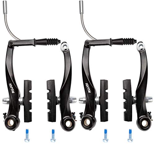 RUJOI Bike Brake kit V Type,110mm V-Brake Caliper,70mm Bike Brake Pads Set,Aluminum Bicycle Brake Lever,F/R Brake Housing and Cable, Brakes V Type Replacement Set for MTB, Road Bike,BMX,E Bike - Image 1