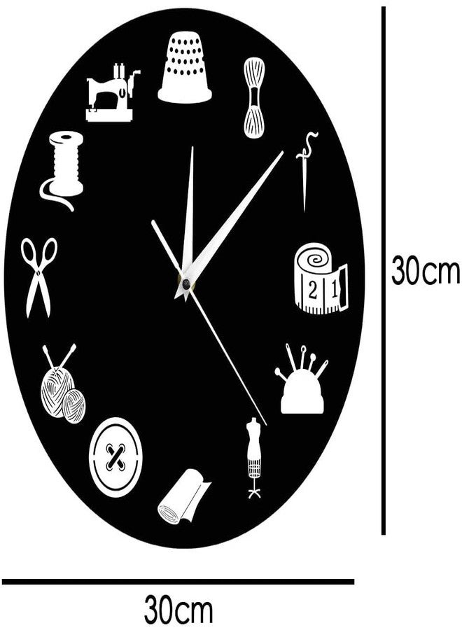 NABSTER Tailors Best Gift Sewing Room Decor Modern Wall Clock Craft Room Professional Clock Vintage Tailor Shop Seamstress Gift fro Birthday Anniversary - Image 3