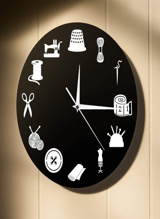 NABSTER Tailors Best Gift Sewing Room Decor Modern Wall Clock Craft Room Professional Clock Vintage Tailor Shop Seamstress Gift fro Birthday Anniversary - Image 2
