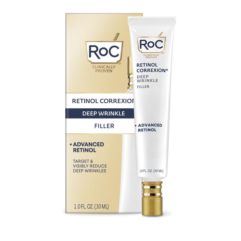RoC Retinol Correxion Wrinkle Filler for Deep Wrinkles with Hyaluronic Acid & Retinol, Skin Care for Women and Men, 1 Fl Oz (Packaging May Vary) - Image 1