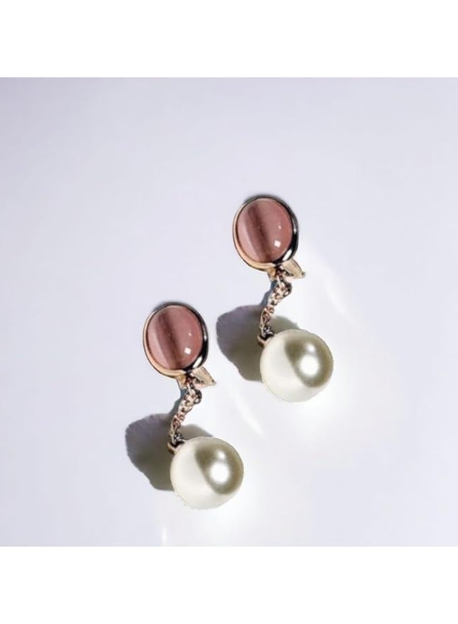 بونكا أقراط بونكا العصرية للفتيات والنساء تستحقها كل امرأة   حلق حجر الكوارتز الدخاني - Image 4