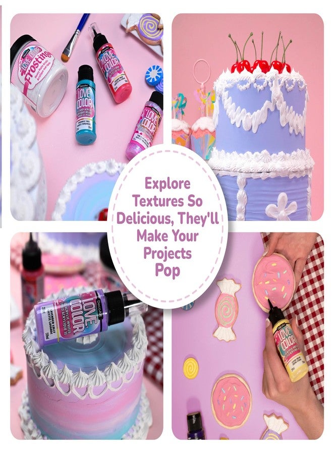 DecoArt Love Color Acrylic Paint Set - Pastel Colors, 9 Bottles (2 fl oz) - Pastel Multi Surface Craft Paints for Crafts, Art, and DIY Projects - Image 4