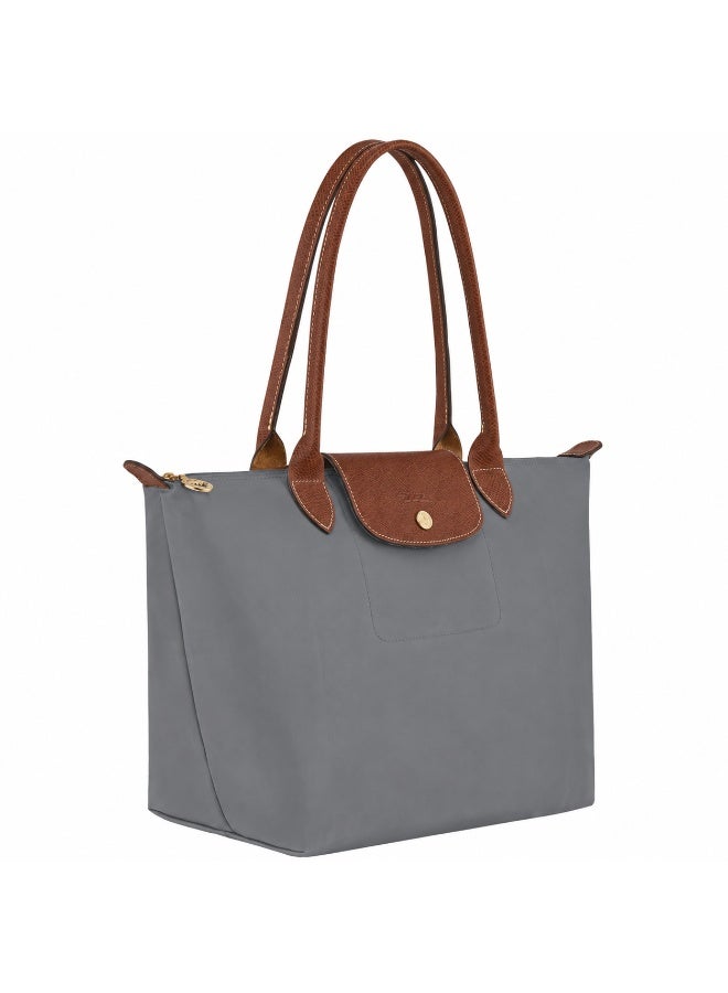 Longchamp Le Pliage Medium Tote Bag, Steel Gray, Waterproof Composite Fabric - Image 3