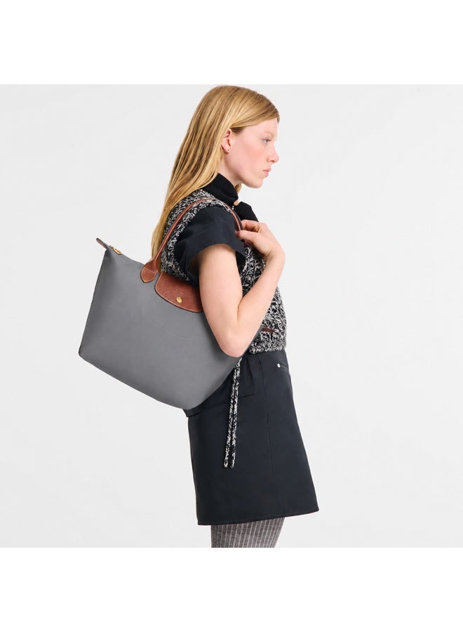 Longchamp Le Pliage Medium Tote Bag, Steel Gray, Waterproof Composite Fabric - Image 2