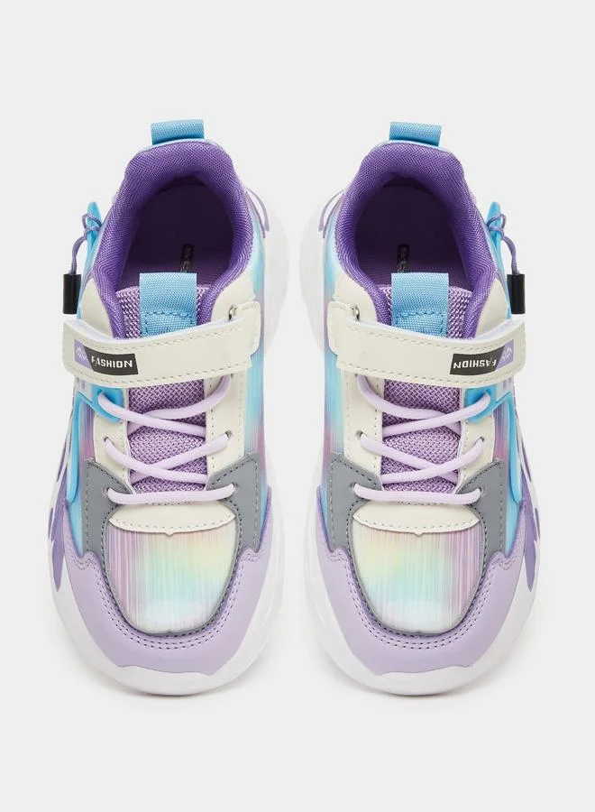 Styli Styli Color Block Sneakers with Hook and Loop Sneakers