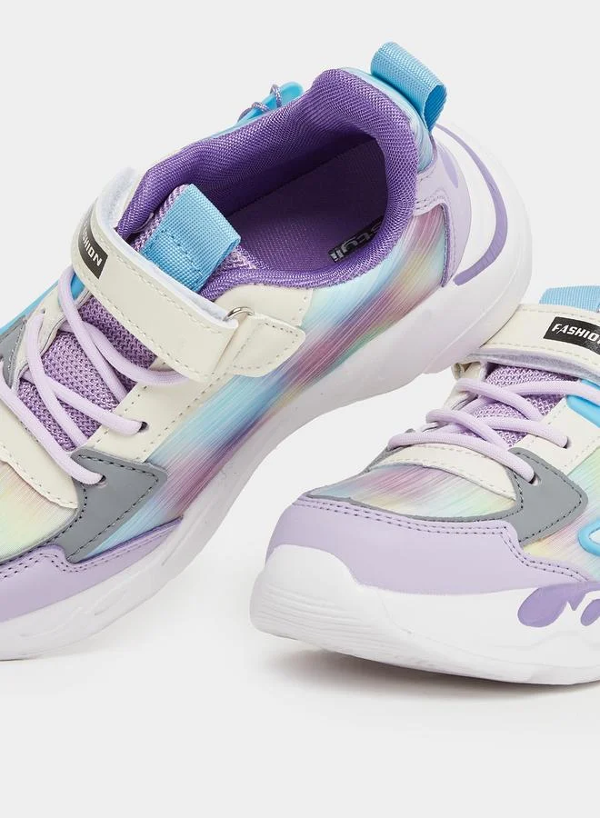 Styli Styli Color Block Sneakers with Hook and Loop Sneakers