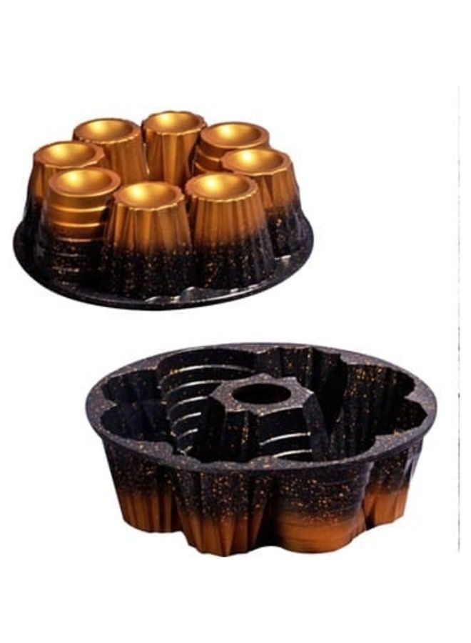 OMS Non Stick Granite Muffin Cake Mould 26 cm Copper - Image 1